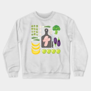 Food Flat Lay Crewneck Sweatshirt